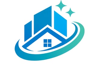 Modern house logo for Hudson Cleaners